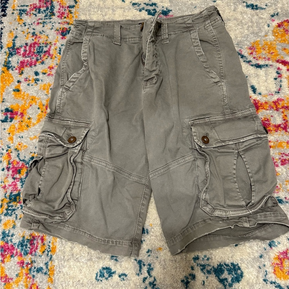 American Eagle Cargo Shorts Gray
